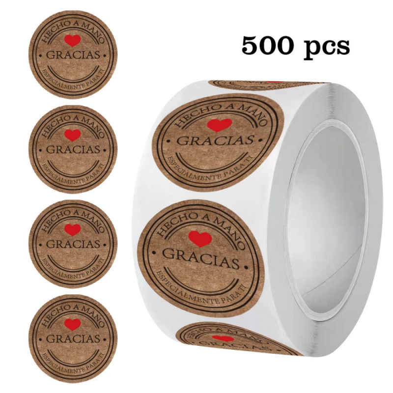 500 adesivi di ringraziamento  - Label Sticker Round recensione e prezzo